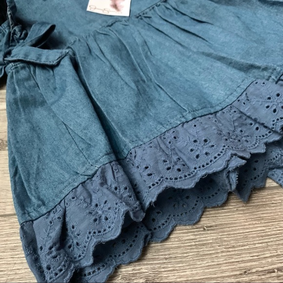 NWT Jessica Simpson Denim/Floral 2 Piece Outfit - Picture 3 of 7